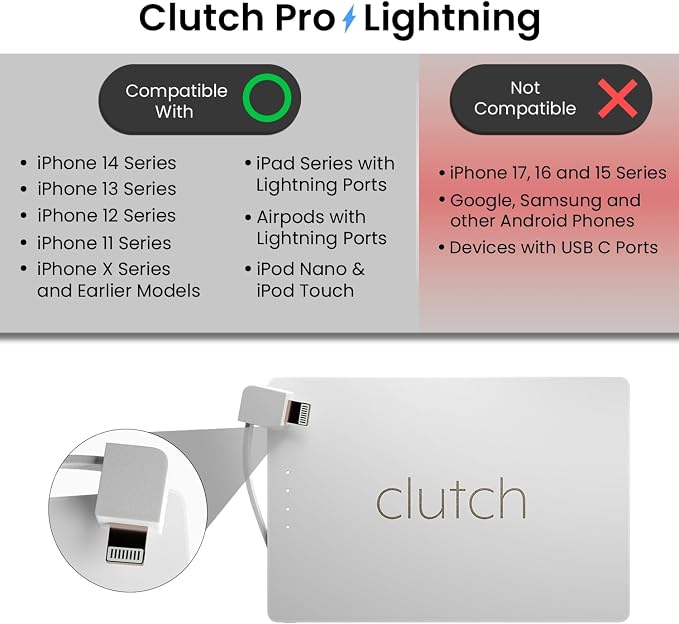 Clutch Pro – World's Thinnest iPhone Charger – Portable Power Bank 5000mAh – - Image 2