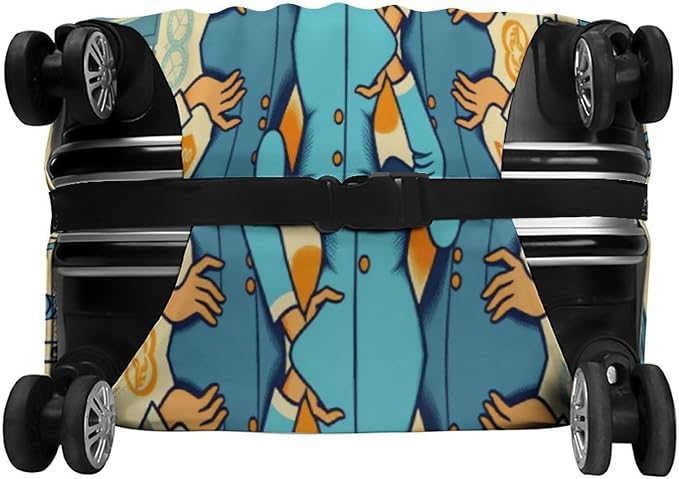 Flight Attendants Travel Vintage Style Retro Stretch Luggage Cover, Washable - Image 5