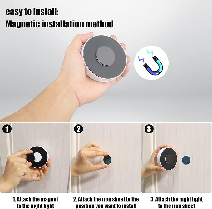3 Pack Motion Sensor Light, 8 LEDs Rechargeable Night Light, - Image 4
