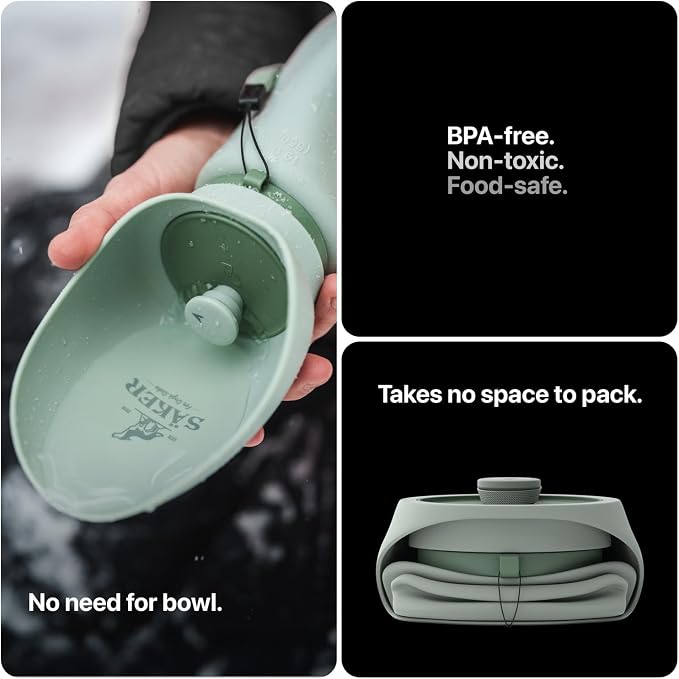 SÄKER Portable Dog Water Bottle, Collapsible Water Bottle - Image 5