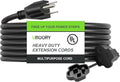 Outdoor Extension Cord Waterproof 5FT, Flexible 100% Copper 3 Prong Extension by UBOORY
