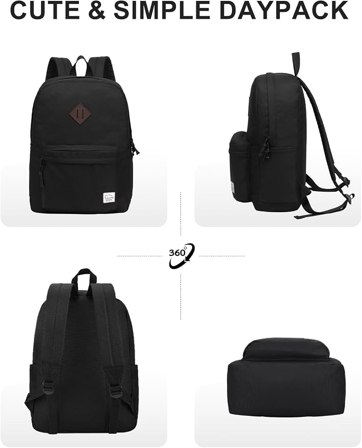 VASCHY Lightweight Backpack for School, Classic Basic Water Resistant Casual - Image 7