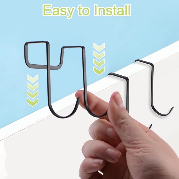 12Pcs Over Cabinet Double Hooks, Stainless Steel Over Cupboard Door Towel - Image 5