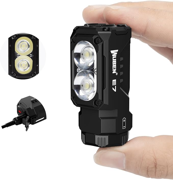 WUBEN E7 1800 Lumen Rechargeable Mini Flashlight by WUBEN