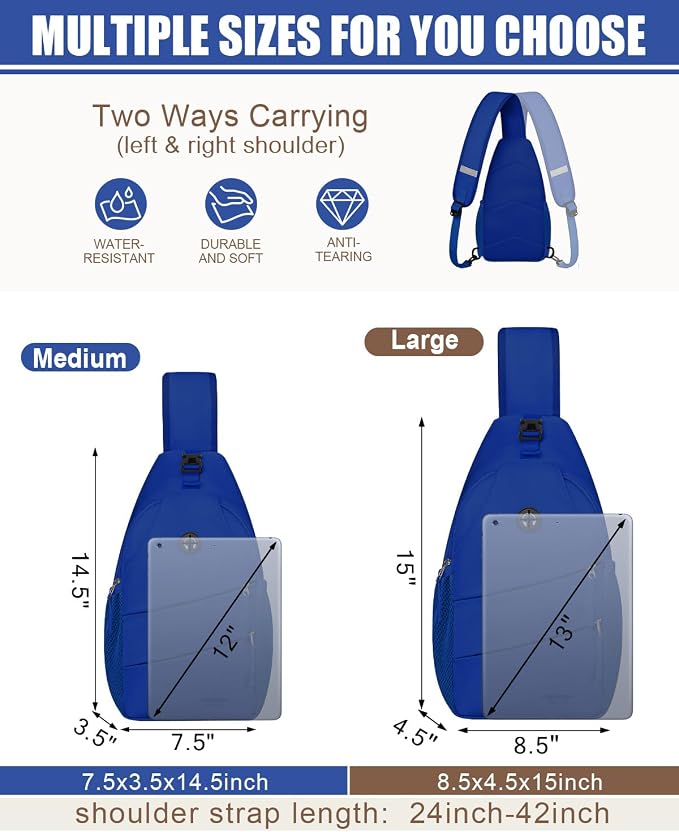 Pritent Crossbody Bags for Women Men Trendy Sling Bag Backpack Casual Chest Bag - Image 2