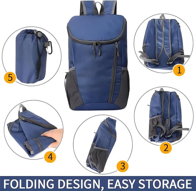 Portable Foldable Backpack Folding Mountaineering Bag, Ultralight Outdoor - Image 5