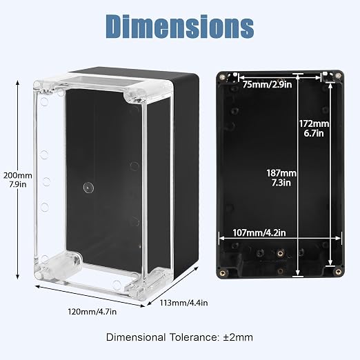 LeMotech Electrical Box Clear Cover Project Box IP65 Waterproof Junction Box - Image 2