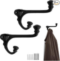 Mystic Colonial Rustic Cast Iron Wall Hooks Heavy Duty Retro Utility Hooks by SaKeGa