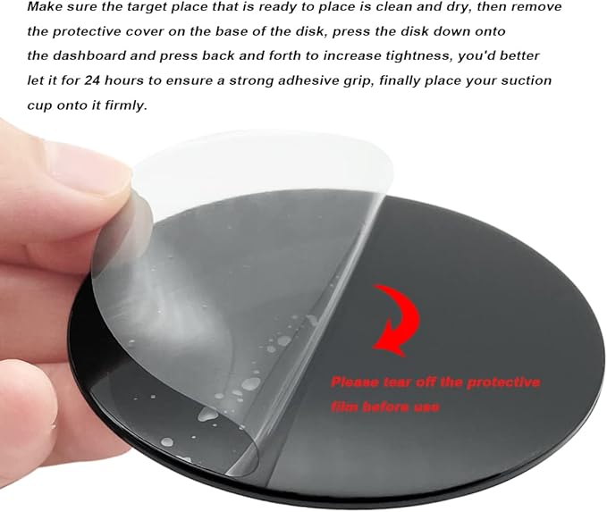 4 Pack 73mm Black Adhesive Dashboard Pad Mounting Disk, Mounting Disk - Image 7