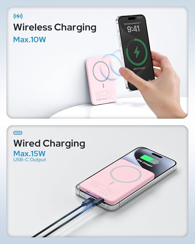 TRKOY for Magsafe Portable Charger, 5000mAh for Magsafe Power Bank - Image 5