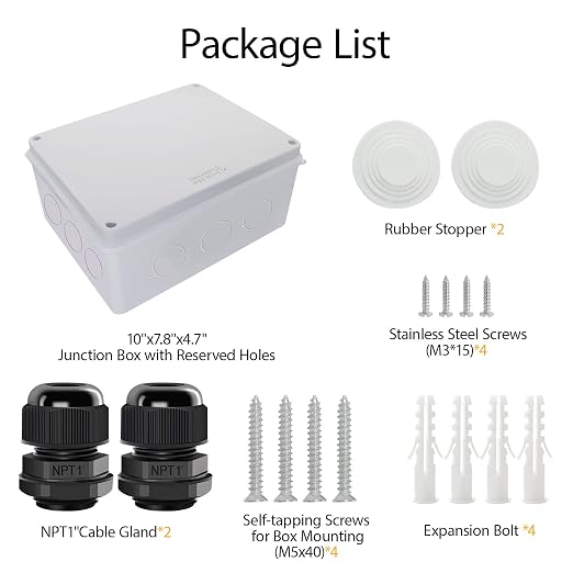 LeMotech Junction Box, Electrical Box IP65 Water Resistant Dustproof ABS - Image 7
