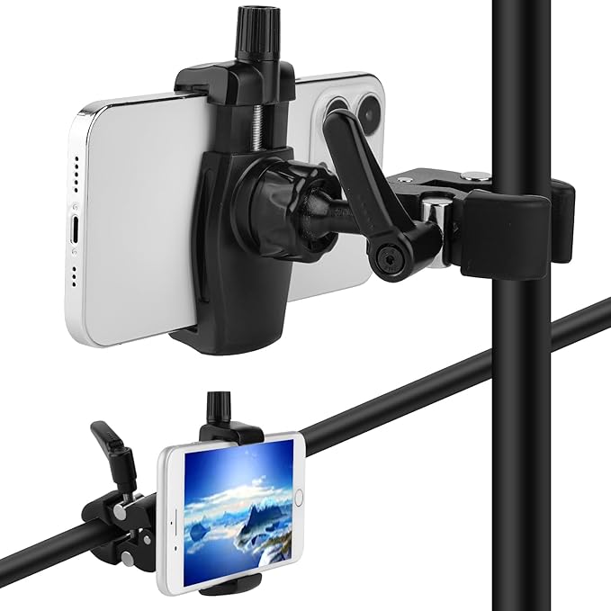 Mippko Phone Holder for Golf Cart/Microphone Stand/Cart/Railing/Handlebar/Rod - Image 6