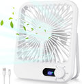 Travel Fan for Sleeping, 6.8" Small Portable Fan Rechargeable Battery Powered by Cooperwin