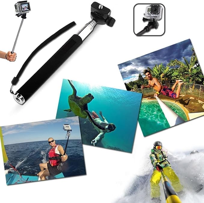 Universal Action Camera Accessories Bundle Head Chest Strap Mount/Selfie - Image 6