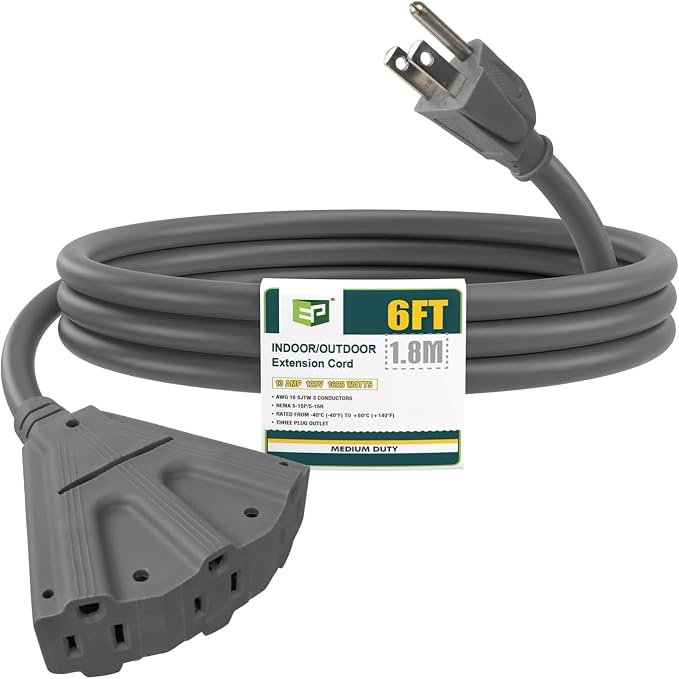 EP 6 Ft Outdoor Extension Cord by ENERGYPRO