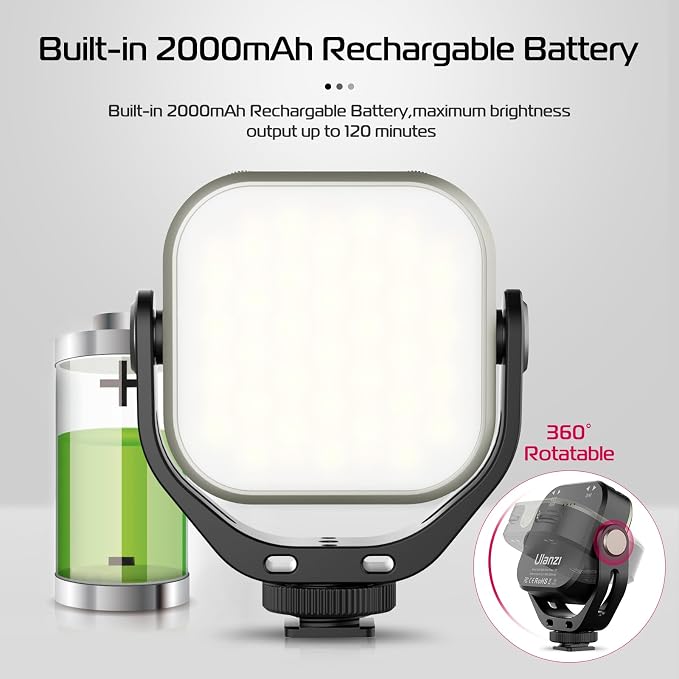 ULANZI VL66 RGB Adjustable Rechargeable 2500-6500K - Image 3