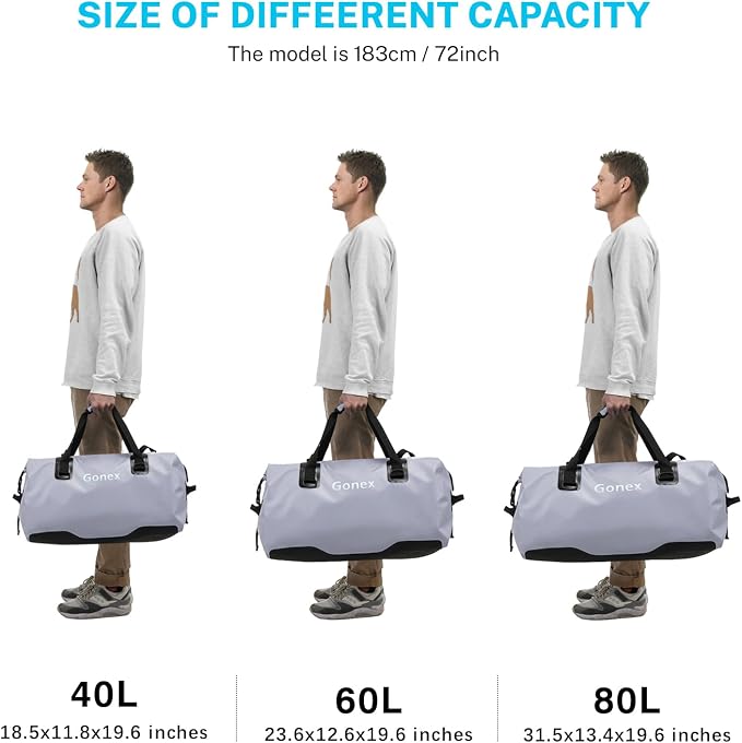 Gonex 40L 60L 80L Extra Large Waterproof Duffle Travel Dry Duffel Bag Heavy - Image 5