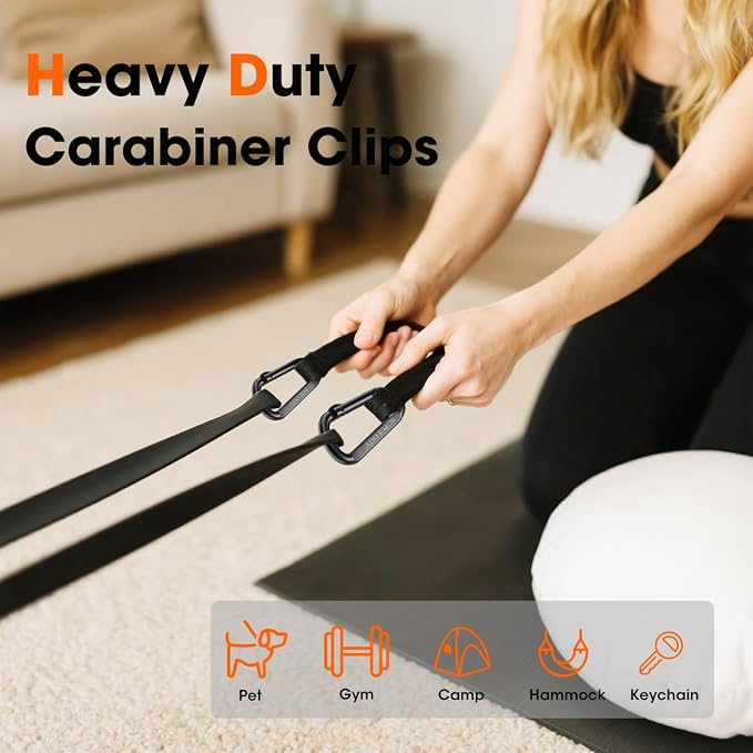 Carabiner Clips, 900 LBS 2.5" Iron Heavy Duty Caribeaners - Image 7