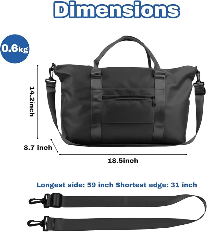 Weekender Duffel Bags for Women， Travel Totes Bag for Airplane Essentials - Image 4