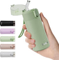 5oz Small Water Bottles with Straw, Mini Water Bottle with One-Hand Open Design by Exllena