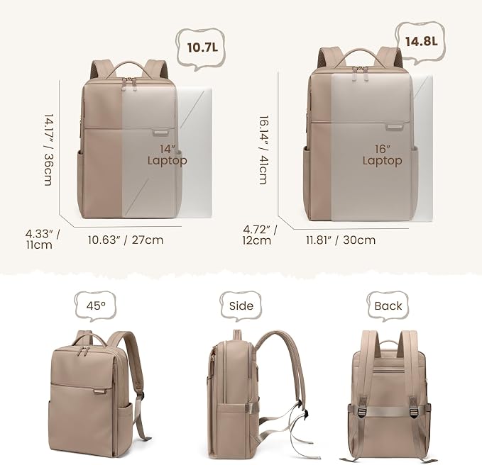 Laptop Backpack for Women, Work Business Traval Computer Backpacks - Image 3