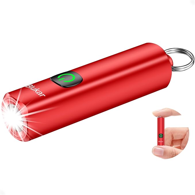 Blukar Rechargeable EDC Flashlight, Mini Keychain Flash Light by Blukar