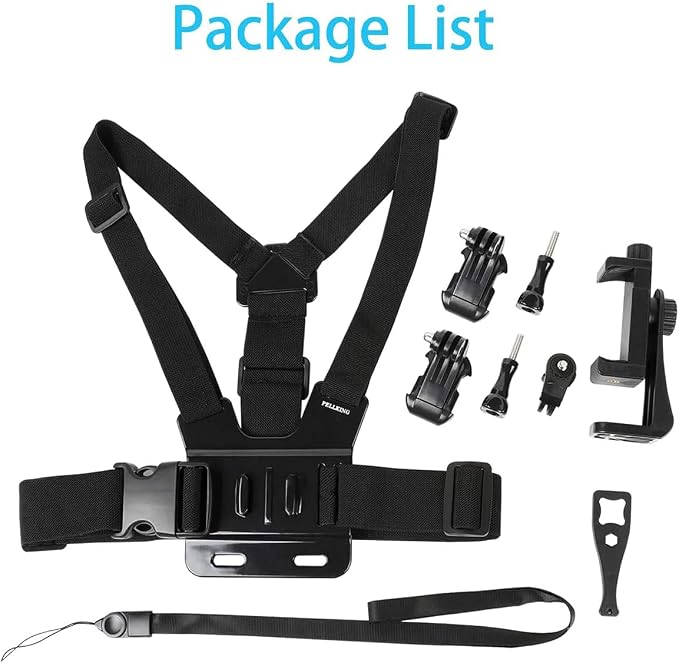 PellKing Mobile Phone Chest Mount Harness Strap Holder Cell Phone Clip Action - Image 6