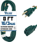 YOJOE Indoor Outdoor Extension Cord, 3 Prong 13A Weatherproof Power Cord by YOJOE