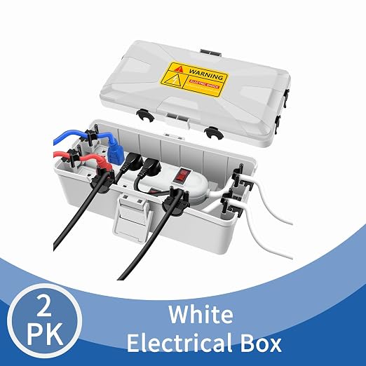 NineLeaf Outdoor Electrical Box Waterproof, Medium Weatherproof Electrical Box - Image 2