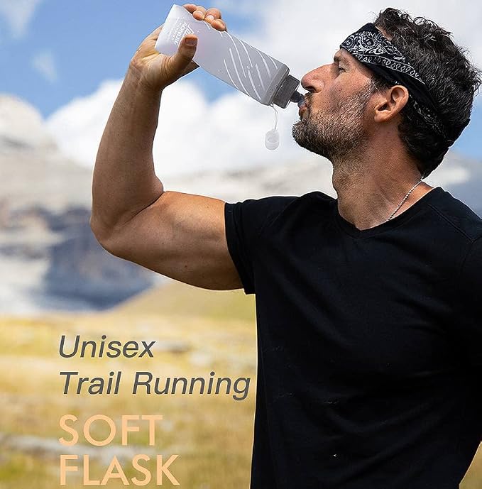 AONIJIE TPU Soft Flask Water Bottle Collapsible Running Flask - Image 2