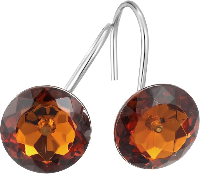MitoVilla Dark Brown Shower Curtain Hooks Rings, Metal Shower Hooks by MitoVilla
