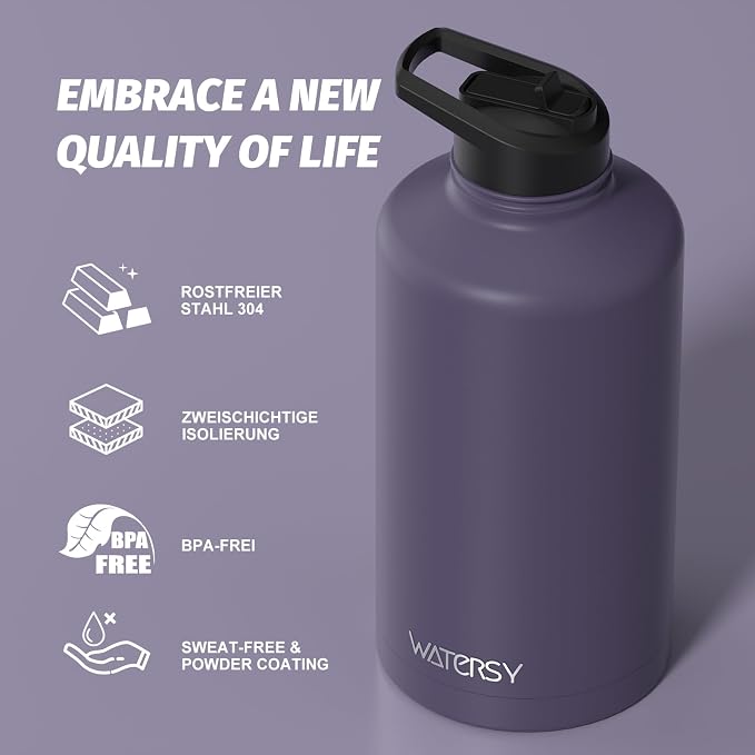 87oz Insulated Water Bottle, BPA Free&Leak Proof, 1.5 Gallon Stainless Steel - Image 8