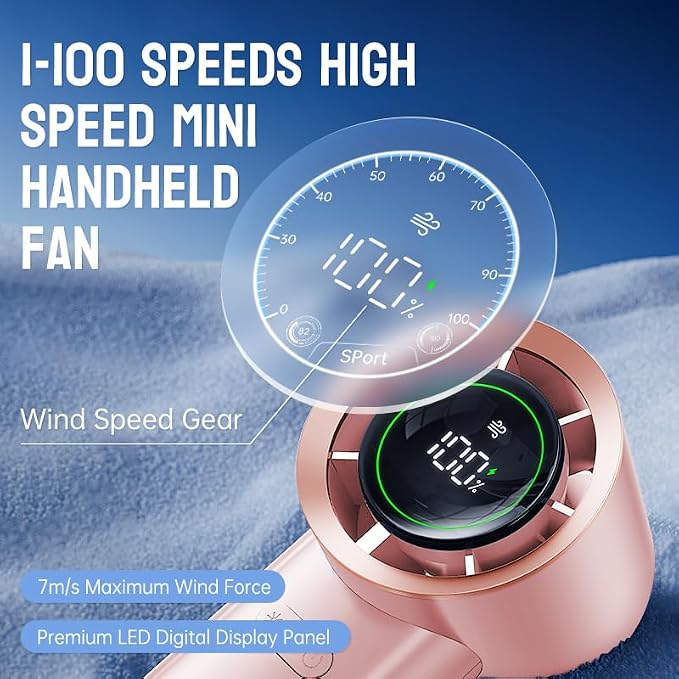 MUXNW Mini Face Fan For Skincare: Portable Small Pocket Handheld Personal - Image 2