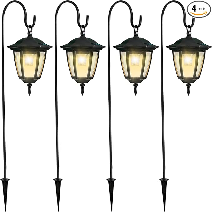 Dynaming 4 Pack Solar Hanging Lights Outdoor, Solar Powered Garden Decorative by Dynaming