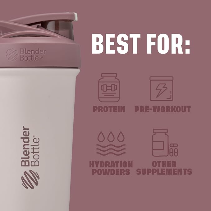 BlenderBottle Sport Sleek Shaker Cup Insulated Stainless Steel Water Bottle - Image 4