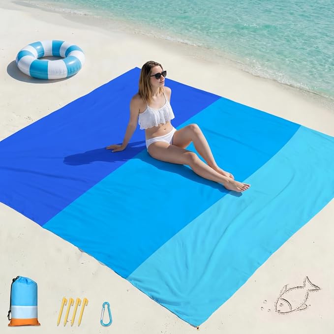 Famstar Beach Blanket Oversized Extra Large 10'X 9', Waterproof Sandproof Beach by Famstar