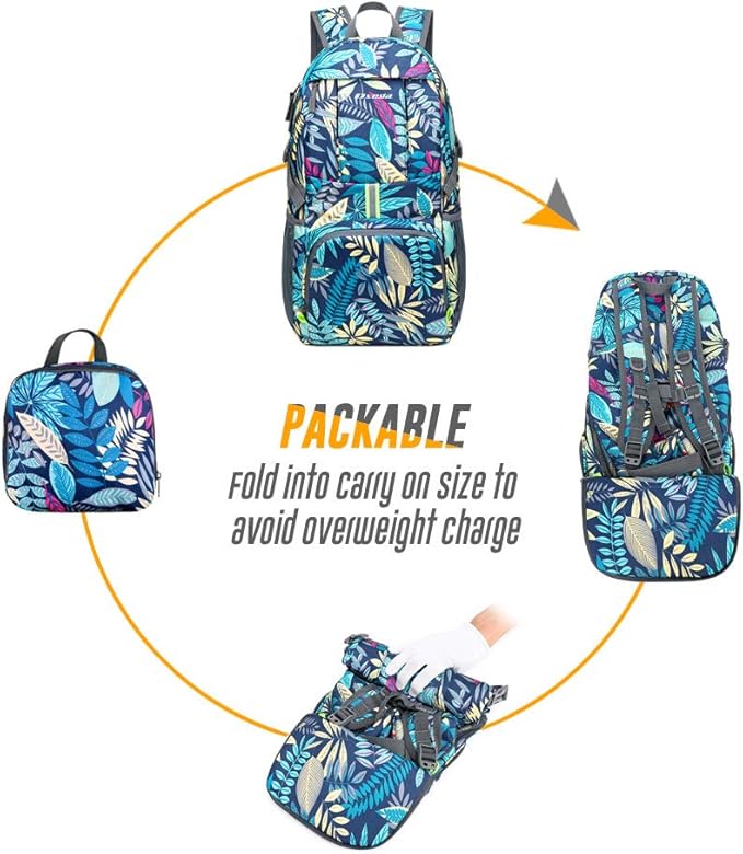 35L Lightweight Packable Backpack Waterproof Durable Hiking Travel Backpack - Image 5