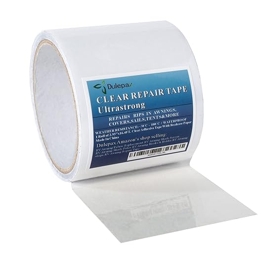 Dulepax Tent Repair Tape, Ultrastrong Awning Repair Tape, Boat Covers Repair by Dulepax