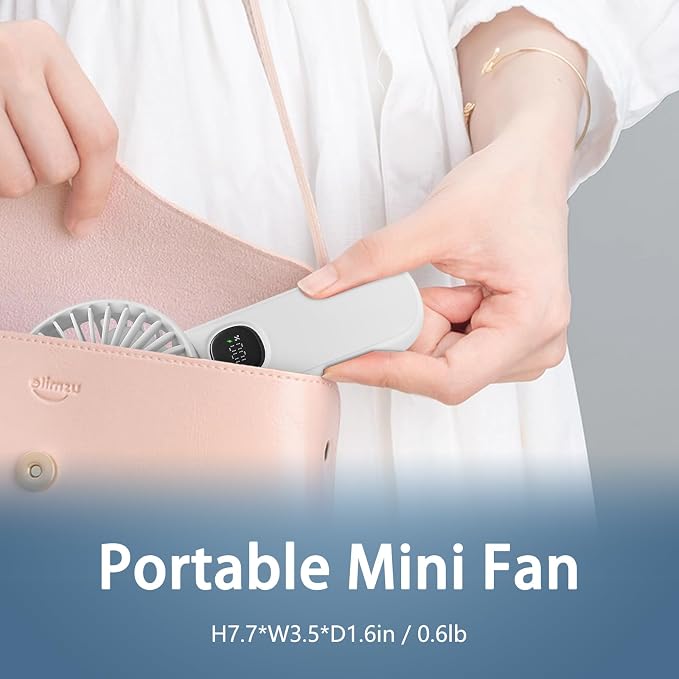 Personal Hand Held Fan for Travel, Foldable Eyelash Neck Fan - Image 6