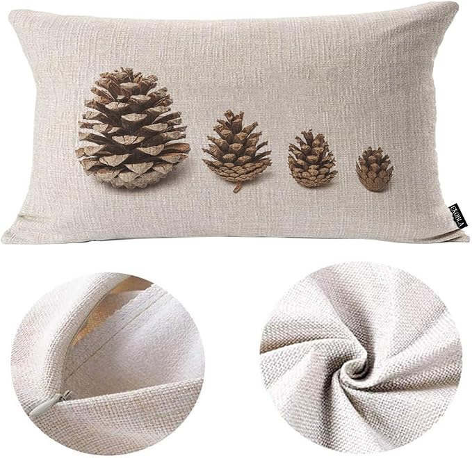 EKOBLA Pinecone Throw Pillow Case - Image 6