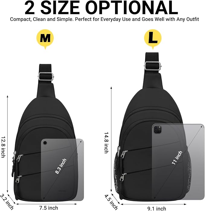 Tuwubi Crossbody Bags for Women, Sling Bag for Men, Small Hiking Backpack Anti - Image 8