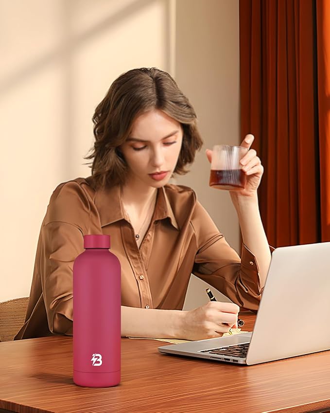 Insulated Water Bottle with Lid, 25 oz Reusable Leak-Proof Metal Stainless - Image 7