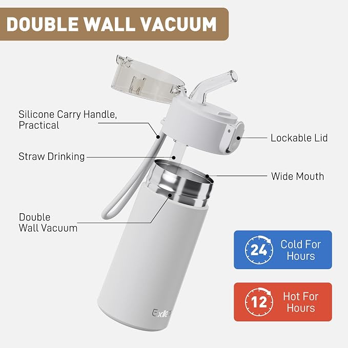5oz Small Water Bottles with Straw, Mini Water Bottle One-Hand Open Design - Image 3