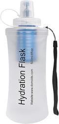 GUYI 500ml Collapsible Water Filter Bottle, Removes Impurities, BPA Free by GUYI