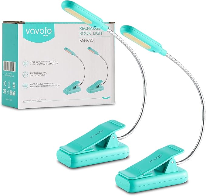 VAVOFO Clip On Rechargeable Reading Light, 7 LEDs - Image 6