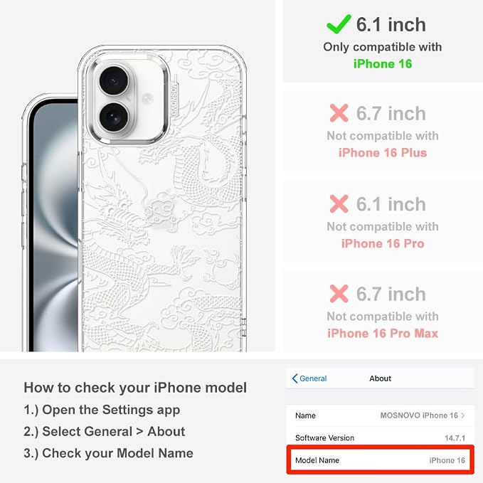 MOSNOVO Case for iPhone 16 - Image 2