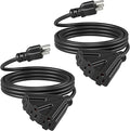 DEWENWILS 10 FT Outdoor Tri-Tap Extension Cord Splitter, Halloween Weatherproof by DEWENWILS