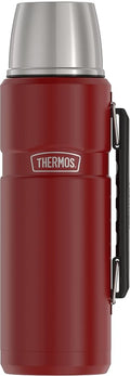 THERMOS Stainless King Vacuum-Insulated Beverage Bottle, 40 Ounce, Rustic Red by Thermos