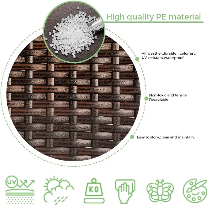 120 Ft Wicker Repair Kit, Plastic Wicker Repair Supplies, Mixed Dark Brown - Image 4