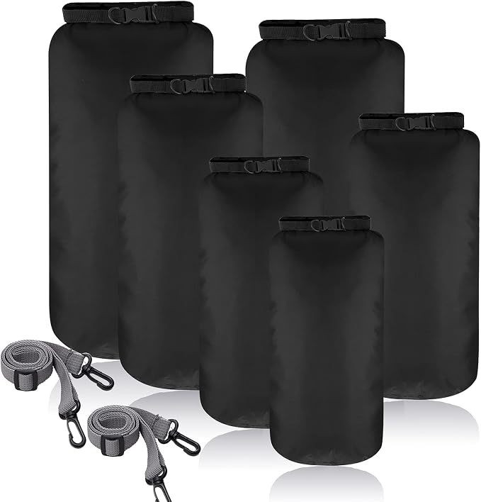 Shappy 6 Pcs Waterproof Dry Bag Set Ultralight Stuff Sack 20/15/10/8/5/3L by Shappy